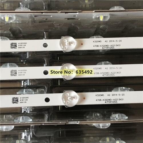 620mm 8 LED Backlight for 4708-K320WD-A2213K01 LE32D59 32PFL3045 K320WD6 471R1055 32PFL3045/T3 LE32D8800 D32KH1000 K320WD1 3pin
