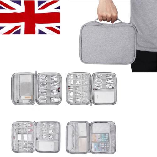 BUBM Cable Organizer Storage Bag Case USB Plug earphone Electronic Accessory UK