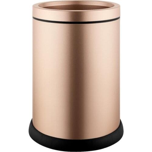 Household Round Trash Can Office Living Room Kitchen Bathroom Garbage Bin With Inner Bucket Trash Bin Open Top Waste Bins