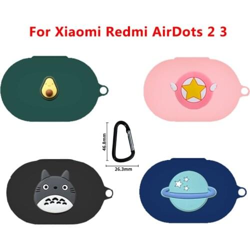 For Redmi Airdots3 Silicone Earphone Case for Xiaomi MI Redmi AirDots Cover TWS Bluetooth Earphone Wireless Headset Shell