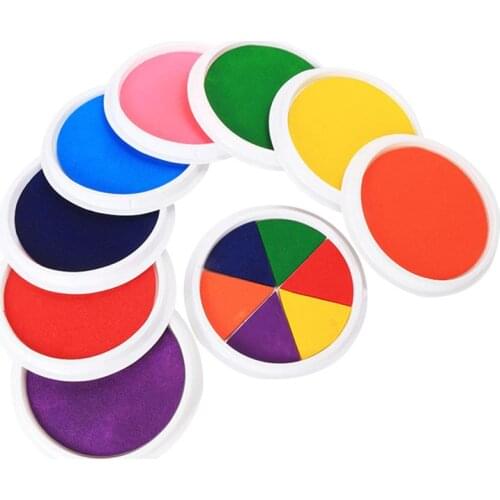 9pcs Large Hand Ink Pad Stamp Pad Washable Finger Palm Ink Stamps for Children Kids