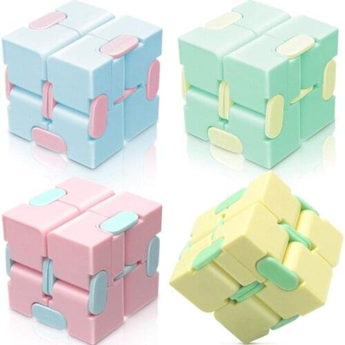 Infinity Magic Cube Square Puzzle Toys Fingertip Decompression Toy Relieve Stress Funny Hand Game Four Corner Maze Toys