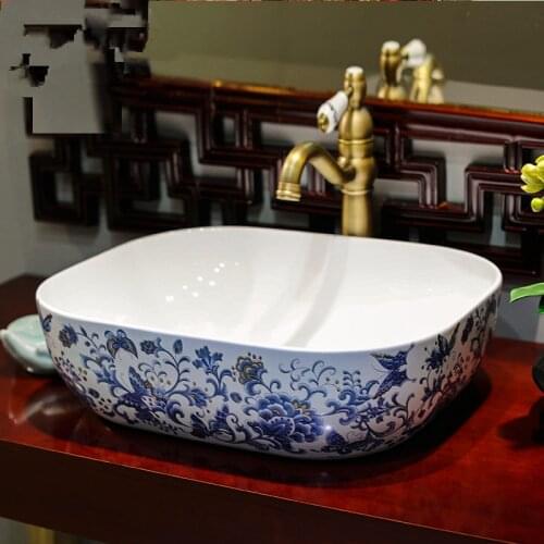 China Artistic Handmade Round Counter top bathroom ceramic washing basin wash bowls basin oval Washbasin