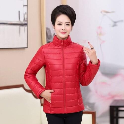Winter Women Ultra Light Down Cotton Jacket Duck Down Jacket Long Sleeve Warm Coat Parka Female Solid Portable Outwear Parkas