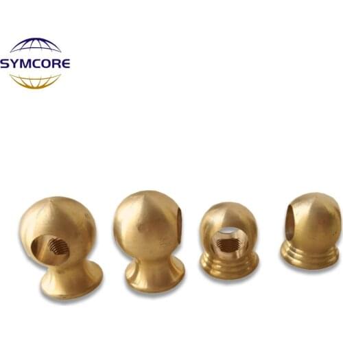 Pure Copper Brass M10 Internal Thread Round Head Hanging Plate Magnesium Nut Decorative Nut Two-way 90 Degree With Side Hole