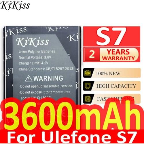 KiKiss Replacement Battery Authentic 3600mAh For Ulefone S7 Li-ion Polymer Rechargeable For Ulefone S7 Phone Batteries