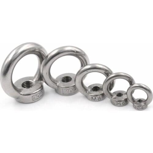M5 / M6 / M8 / M10 / M12 Lifting eye nuts/screw Ring eyebolt Ring hooking nut screws 304 Stainless steel