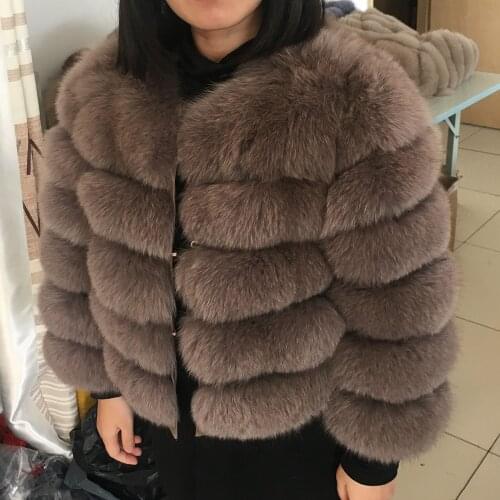 Maomaokong2020 New Genuine Fox Fur Women Fashion Shopping Coat Short Coat Luxury Natural Leather Coat