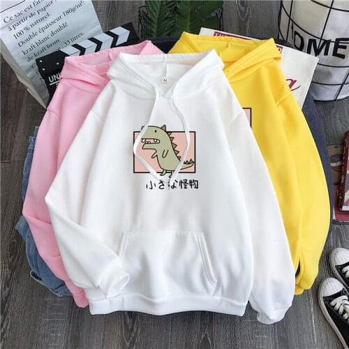 Fashion Dinosaur Little Monster Hooded Sweatshirt Kawaii Fleece Hoodies Tops Girls Spring Tracksuits Hoody Pullovers Casual 300