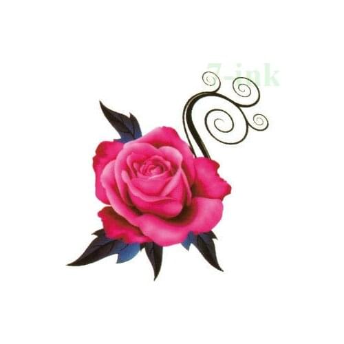 CC 35 6X6cm Little color Red Rose Flower tatoo Temporary Tattoos Sticker Water Transfer Fake waterproof Tattoo For Gril Women