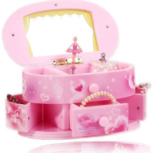New Rotating Ballerina Music Box To Send Girlfriend Birthday Gift Music Boxs Plastic Jewelry Storage Box Gift Box Christmas Gift