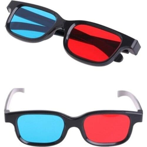 New Black Frame Universal 3D Plastic glasses/Oculos/Red Blue Cyan 3D glass Anaglyph 3D Movie Game DVD vision/cinema
