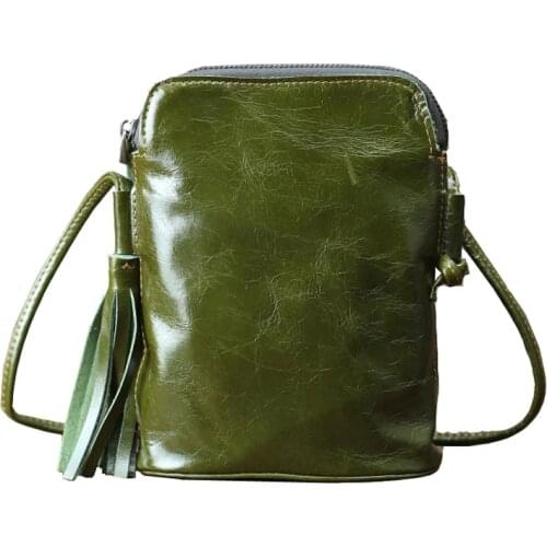 Genuine Leather Luxury Handbags Women Bags Designer Female Crossbody Bags For Women Ladies Shoulder Bag Tassel Party Purse