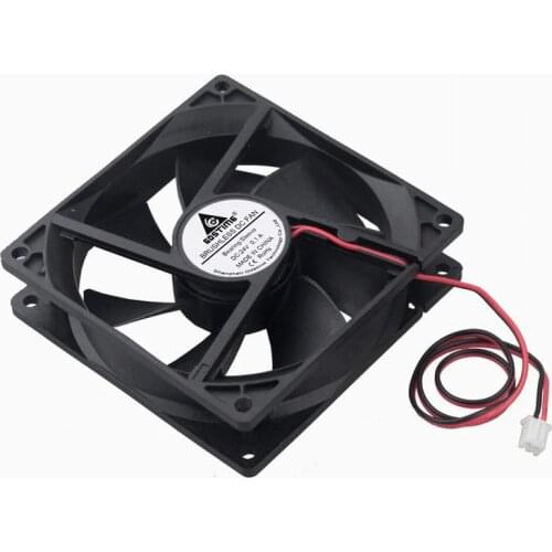 5 Pieces Gdstime 90mm PC Motor Fan 24V Brushless DC Cooling Fan 92mm 90mmx90mmx25mm 2 Wire 2Pin 9cm Computer Case Cooler 24Volts