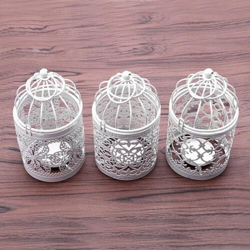 Hollow Holder Candlestick Tealight Hanging Lantern Bird Cage Vintage Wrought New wholesales