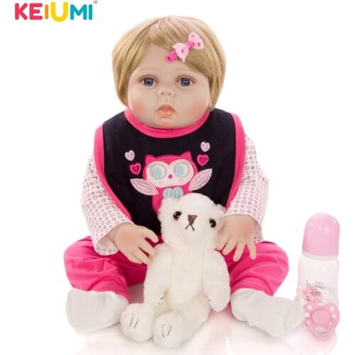 Cartoon Baby Reborn 23 inch Realistic Full Silicone Vinyl Newborn Reborn Baby Dolls Menina Play toy For Kids birthday Gifts