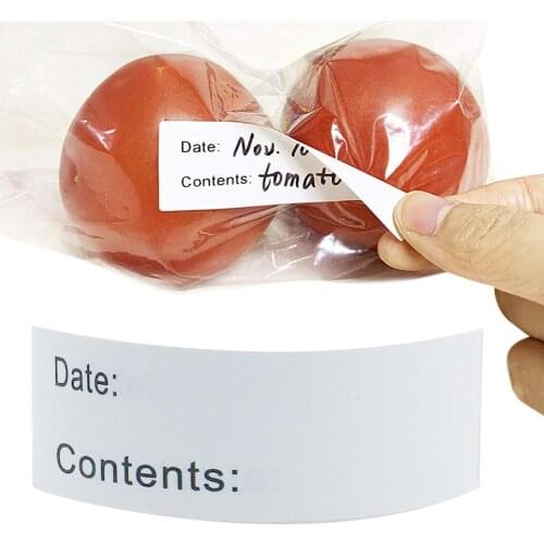 Self-Adhesive Removable Freezer Food Labels Easy Clean Leaves No Residue Cooler Food Storage Perfect For Reusable Containers