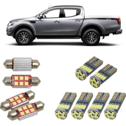 Superbright Interior led Car lights For Mitsubishi l200 triton kat kbt pick up bulbs for cars dome map light 4pc
