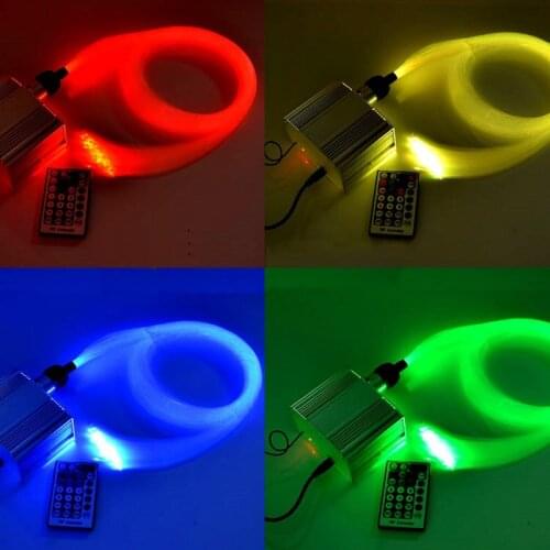 10W Twinkle RGBW LED Fibre Optic Star Ceiling Lights Kit 0.75mm*200pcs*2M Bar Car home Starry sky ceiling DIY+28Key RF remote