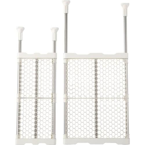 Telescopic Wardrobe Partition Board Nail-Free Wardrobe Layer Partition Storage Rack Cabinet Shelf Household GQ