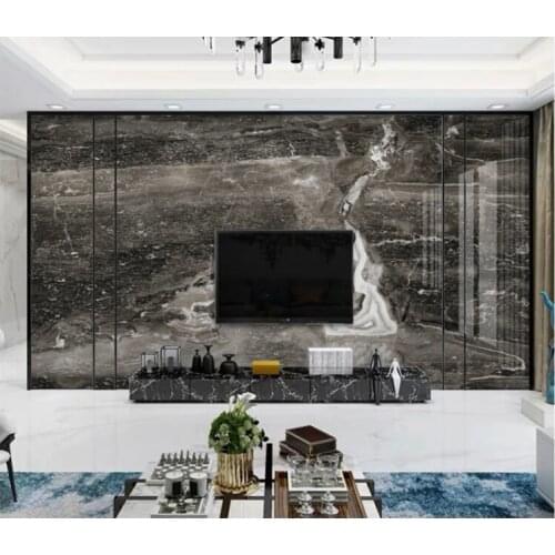 Dark Grey Marble Wallpaper Murals for TV Background 3D Photo Contact Wall Paper HD Printed Abstract Murals Paper Wall Decor