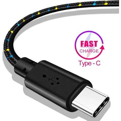 USB Type C Cable for Xiaomi Redmi Note 7 mi9 USB C Cable for Samsung S8 S9 Fast Charging Wire USB-C Mobile Phone Charge Cord