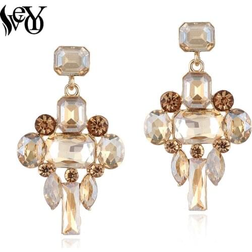 VEYO Cute Crystal Drop Earrings Zinc Alloy Lead free nickel free Trendy Earrings For Women Gift