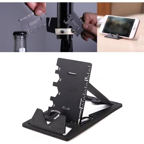 1PCs 3In1 Mobile Phone Holder Stand EDC Mini Card Knife Multifunctional Folding Phone Bracket Bottle Opener Tool Kits For Iphone
