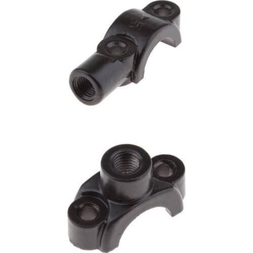 Black Universal Motorcycle Rearview Mirror Adapters Holders Mounting Clamps 7/8 2 PCS