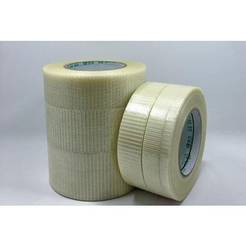 Hot sales! 1cm-10cm wide fiberglass tape 50 meters long transparent single-sided mesh tape