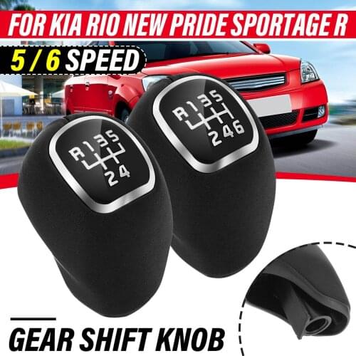 5/6 Speed Mnaual Gear Shift Knob Leather Shifter Lever Handball For Kia Sportage R/Rio New Pride 2011 2012 2013 2014 2015 2016