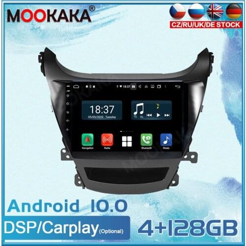 Android 10 For Hyundai Elantra 2011-2014 Car Multimedia Player GPS Navigation Head Unit Auto Radio Stereo Tape Recorder Carplay