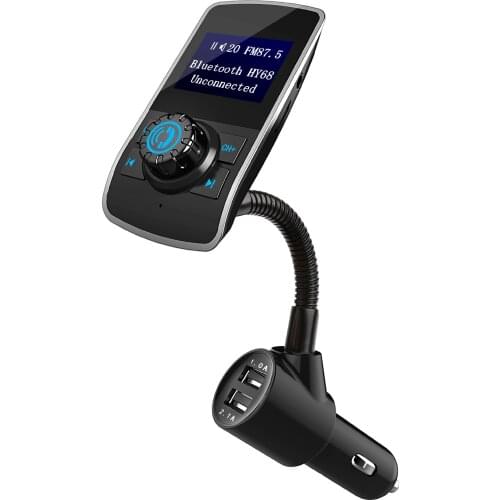 Bluetooth V4.2 LCD FM Transmitter Car MP3 Player 2 Port USB Charge w/Mic