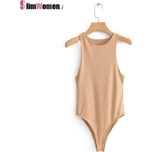 Candy Color O Neck Summer Sleeveless Sexy Bodysuit Women 2021 Off Shoulder One Piece Body Tops Streetwear Casual White Bodysuit