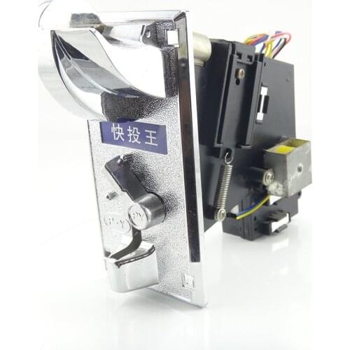 Electronic coin selectors CPU comparable coin acceptors & tokens validators for arcade game machine Zinc alloy panel