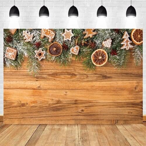 Christmas Winter Wooden Plank Branches Birthday Photography Backdrops Photographic Background For Photo Shoot Booth Photozone