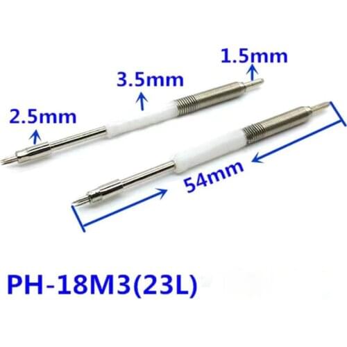 10PCS PH-18M3 23L High Carbon Steel Probe Three-pointed Spring Test Needle 3.5mm Insulated White Plastic Needle