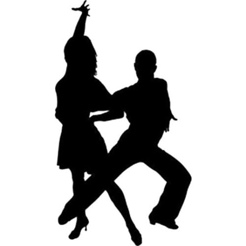 Personality Car Stickers Aerobic Exercise Dance Fitness PVC Car Decoration Accessories Decals Creative Waterproof Black/white