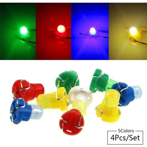 4Pcs Bulb Car Light Low Consumption High Bright Durable T3 3D COB LED Wedge Instrument Cluster Panel Lamp Gauge Dashboard#291211
