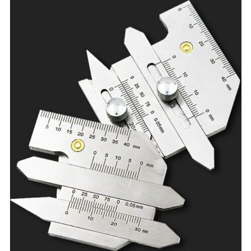 Welding Gauge Weld Inspection Gage Weld Seam Bead/Fillet/Crown Test Ulnar Ruler Degree Angle Measure Tool HI-LO PipeFeeler Gauge