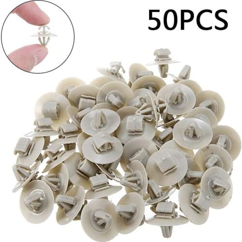 Mayitr 50pcs Car Auto Trafic Side Door Moulding Trim Panel Clips For Vauxhall Vivaro For Nissan Primastar For Iveco Daily 01-14