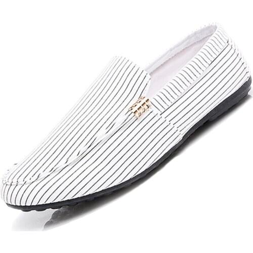 Men Shoes Canvas Casual Fashion Breathable Men Casual Natural Leather Loafers Zapatos De Hombre Mens Loafers Mens Shoes Casual