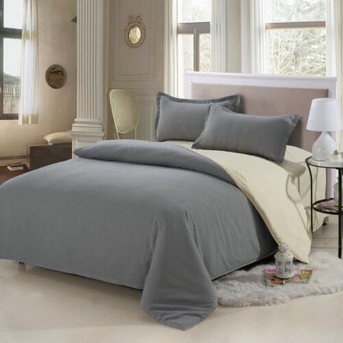 Sanding four piece duvet cover plain double bed sheet set four pieces