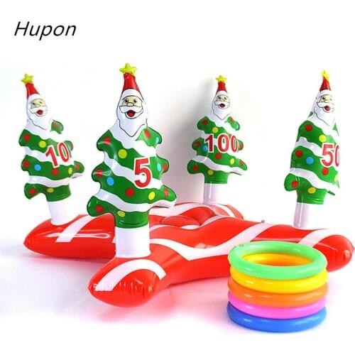 Inflatable Santa Claus Christmas Tree Decor Kids Gift Toys Throwing Game Outdoor Christmas Decorations for Home Xmas Noel 2021