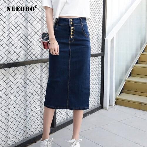 NEEDBO Denim Pencil Skirts