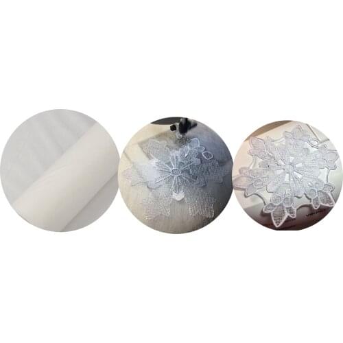 Non Woven Water Soluble Embroidery Stabilizer & Backing Fabric Wash Away for FSL Free Standing Lace cutwork designs organza