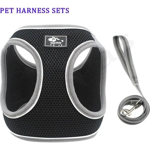 New Breathable Pet Leash and Harness Sets Fashion Reflective Pet Chest Strap Vest Dog Rope Personalized Pet Supplies Wholesale