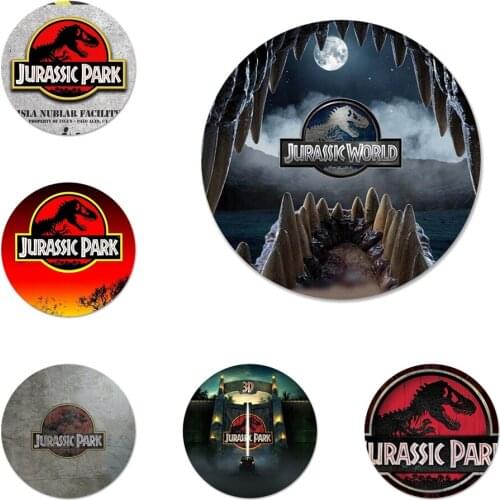 New Jurassic World Park Dinosaur Icons Pins Badge Decoration Brooches Metal Badges For Clothes Backpack Decoration