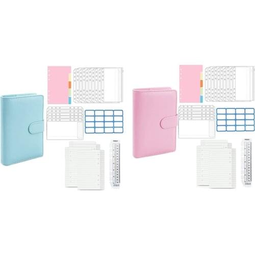 A6 Budgeting Binder Planner with 15 Pcs Cash Envelopes and 40 Budget Sheets, Ruler Budget Wallet Organizer