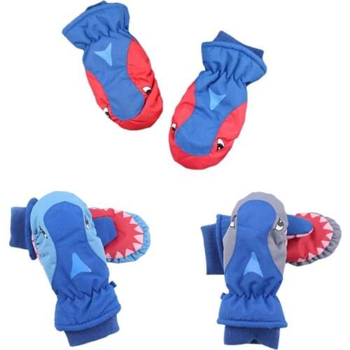 Cartoon Children Windproof Winter Warm Gloves Kids Boys Girls Skiing Cycling Outdoor Climbing Waterproof Anti-slip Glove